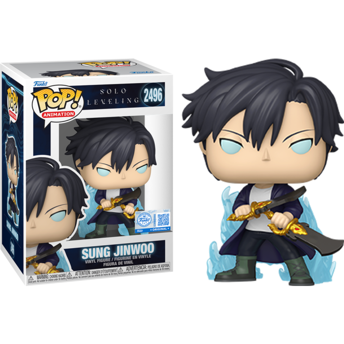 Funko Pop! Solo Leveling - Sung Jinwoo (Blue Aura) #2496  - Chase Chance