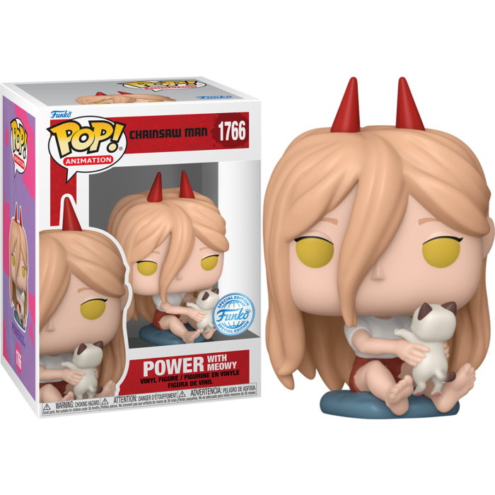 Funko Pop! Chainsaw Man - Power with Meowy #1766 - Chase Chance