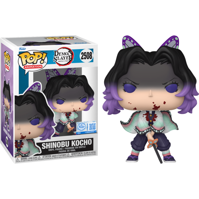 Funko Pop! Demon Slayer: Infinity Castle - Shinobu Kocho (Bloody) #2508 (+ Box of 3 Mystery Exclusive)