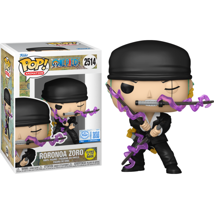 Funko Pop! One Piece - Roronoa Zoro (Dressrosa Arc) Glow in the Dark #2514
