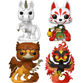 Funko Pop! Myths - Unicorn, Griffin, Kitsune & Phoenix - Bundle (Set of 4)