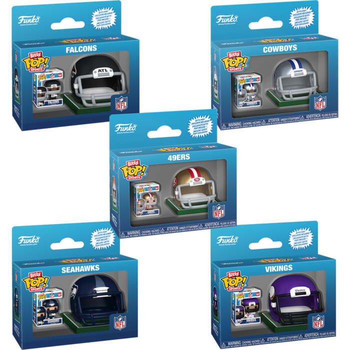 Funko Bitty Pop! NFL: Football - (Series 1) Bitty Pop! & Helmet (Display of 12)