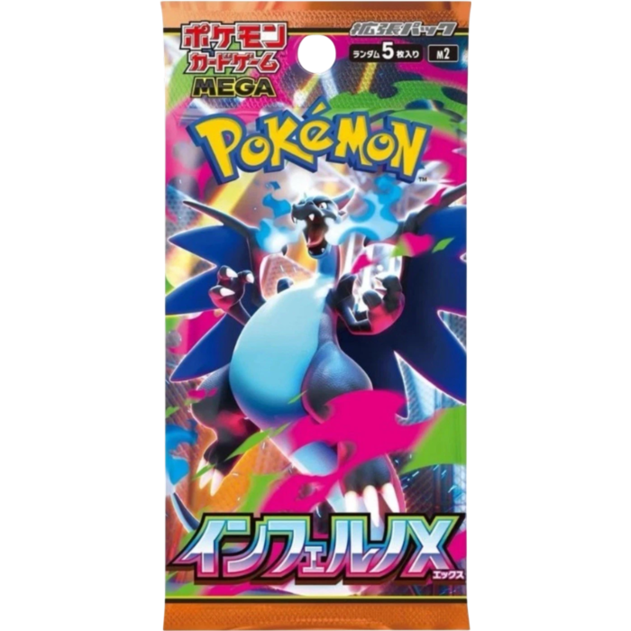Pokemon - Mega Evolution M2 Inferno X (Japanese Import) Booster Pack (5 Cards) - Real Pop Mania