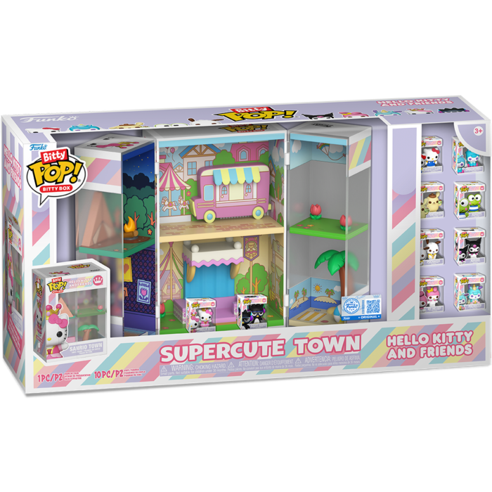 Funko Bitty Pop! Town - Hello Kitty & Friends - Supercute Town Bitty Pop! Playset with 10