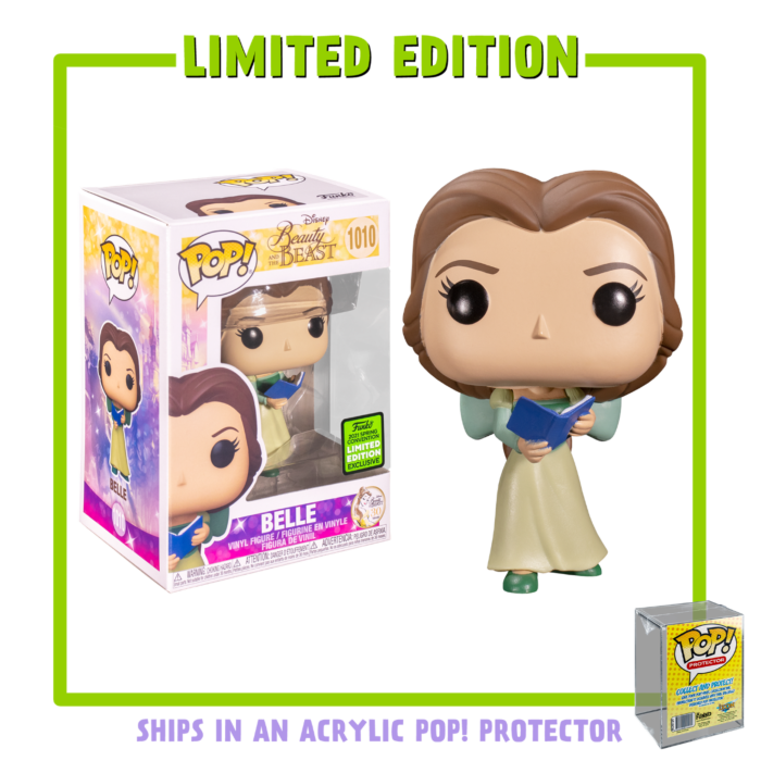 Funko Pop! Beauty and the Beast - Belle with Green Dress 30th Anniversary in Acrylic Pop! Protector#1010 (2021 Spring Convention Exclusive)