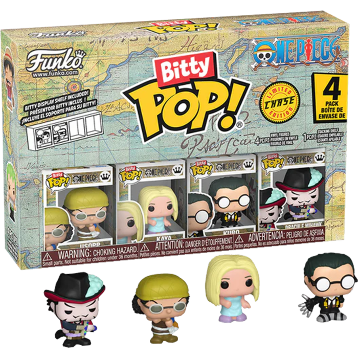 Funko Bitty Pop! One Piece - Usopp, Kaya, Kuro & Chase Bitty - 4-Pack