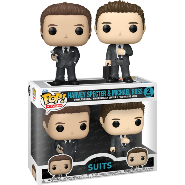 funko pop ハービー スペクター&マイク ロス　スーツ プロテクター付き Funko Pop! Suits - Harvey Specter & Michael Ross - 2-Pack