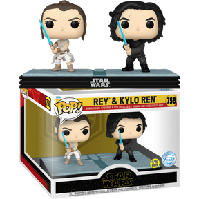 Funko Pop! Moment - Star Wars - Rey & Kylo Ren Glow in the Dark #758