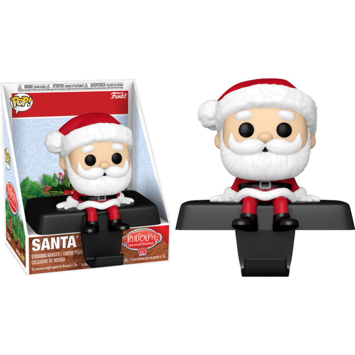 Funko Pop! Rudolph the Red-Nosed Reindeer - Santa Pop! Edge-Sitter Stocking Hanger