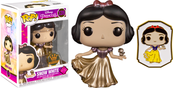 Snow white exclusive funko with pin #339 Funko Pop: SNOW WHITE W/Pop Pin #339 Princess Collection  main image 4
