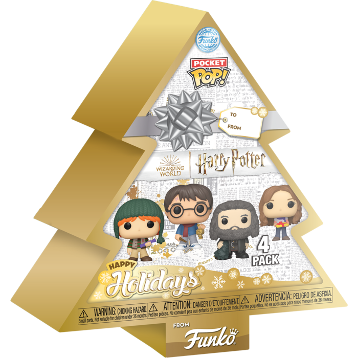 Funko Pop! Harry Potter - Christmas Tree Holiday Box Pocket Pop! Vinyl 4-Pack