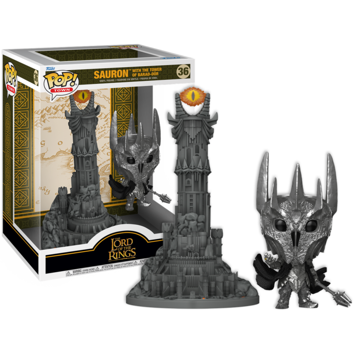 Funko Pop! Town - The Lord of the Rings - Sauron with the Tower of Barad-Dur Glow in the Dark #36