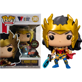 Funko Pop! Wonder Woman - Wonder Woman Death Metal 80th Anniversary - in Acrylic with Pop! Protector #385 -Chase Variant