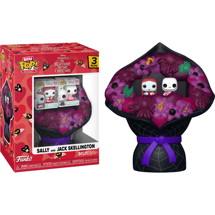 Funko Bitty Pop! Bouquet - The Nightmare Before Christmas - Sally & Jack Skellington Valentine Bitty - 2-Pack