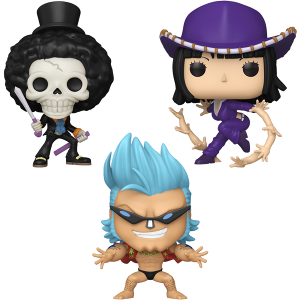Funko Pop! One Piece - Brook, Franky & Nico Robin - Bundle (Set of 3)