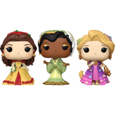 Funko Pop! Disney Princess - Belle, Rapunzel & Tiana (Grand Entrance) - Bundle (Set of 3)