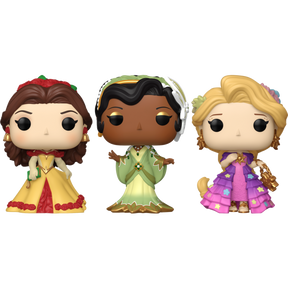 Funko Pop! Disney Princess - Belle, Rapunzel & Tiana (Grand Entrance) - Bundle (Set of 3)