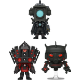 Funko Pop! Skibidi Toilet - Titan Cameraman, Titan Speakerman & Juggernaut Astro Toilet - Bundle (Set of 3) - Real Pop Mania
