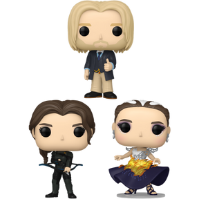 Funko Pop! The Hunger Games: Catching Fire - Haymitch, Katniss Everdeen & Katniss in Wedding Dress - Bundle (Set of 3)