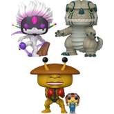 Funko Pop! Dandadan - Evil Eye, Kaiju & Dover Demon with Chiquitita - Bundle (Set of 3) - Real Pop Mania