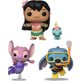 Funko Pop! Lilo & Stitch - Hula Lilo, Snorkelling Stitch & Mermaid Angel - Bundle (Set of 3)