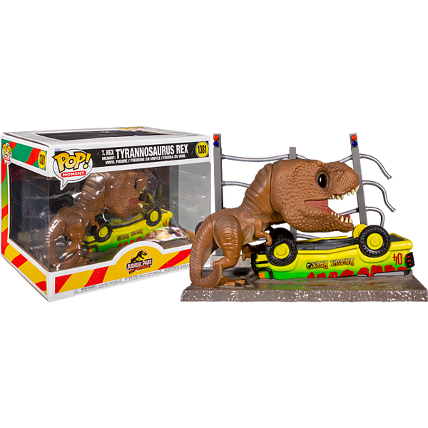Figurine Pop Jurassic Park #1381 pas cher : L'évasion du T. rex : Tyrannosaurus Rex - Moment Figurine Pop Jurassic Park #1381 pas cher : L'évasion du T. rex : Tyrannosaurus Rex - Moment