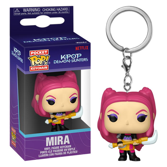 Funko Pocket Pop! Keychain - K-Pop Demon Hunters - Rumi, Mira, Zoey, Jinu & Derpy - Bundle (Set of 5) - Real Pop Mania