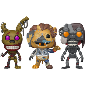 Funko Pop! Five Nights at Freddy's - Burntrap, The Mimic & Costumed Mimic - Bundle (Set of 3) - Real Pop Mania