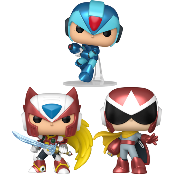 Funko Pop! Mega Man - X, Proto Man & Zero Bundle (Set of 3)