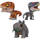 Funko Pop! Jurassic Park - Alpha Raptor, Baby Stegosaurus & Tiger Raptor - Bundle (Set of 3) - Real Pop Mania