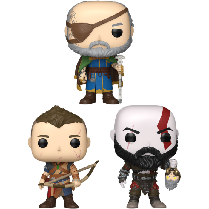 Funko Pop! God of War: Ragnarok - Odin, Atreus & Kratos - Bundle (Set of 3)