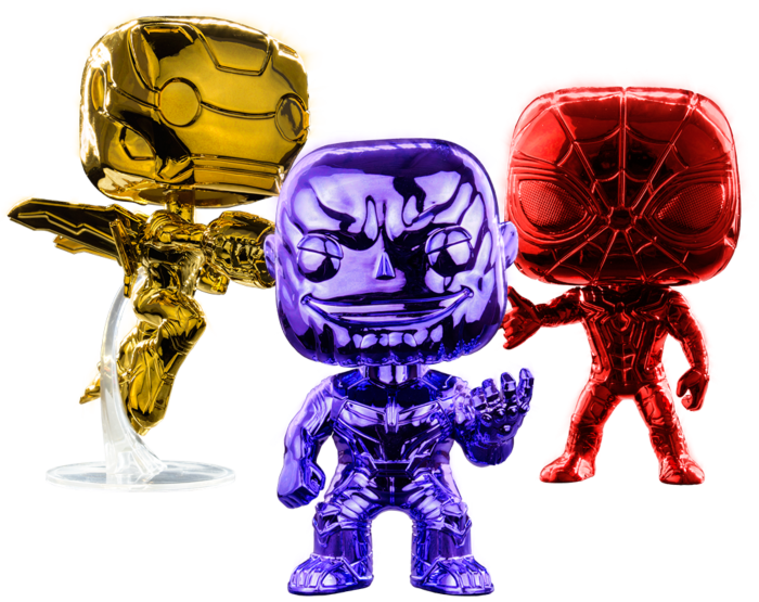 Funko Pop! Avengers 3: Infinity War - Triple Chrome - Bundle (Set of 3) (2018 Event Exclusive)