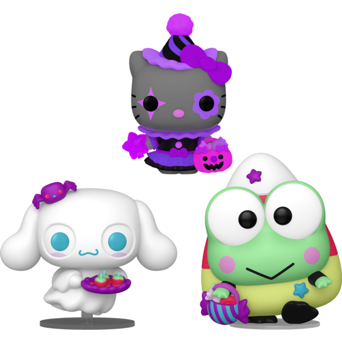 Funko Pop! Hello Kitty & Friends - Cinnamoroll, Hello Kitty & Keroppi (Spooky) Glow in the Dark Bundle (Set of 3)