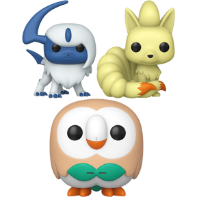 Funko Pop! Pokemon - Absol, Ninetales, & Rowlet - Bundle (Set of 3)