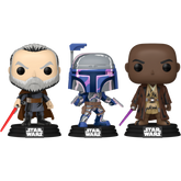 Funko Pop! Star Wars - Count Dooku, Mace Windu & Jango Fett (Retro) - Bundle (Set of 3) - Real Pop Mania