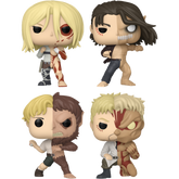 Funko Pop! Attack on Titan - Reiner, Eren, Zeke & Annie (Split) - Bundle (Set of 4)