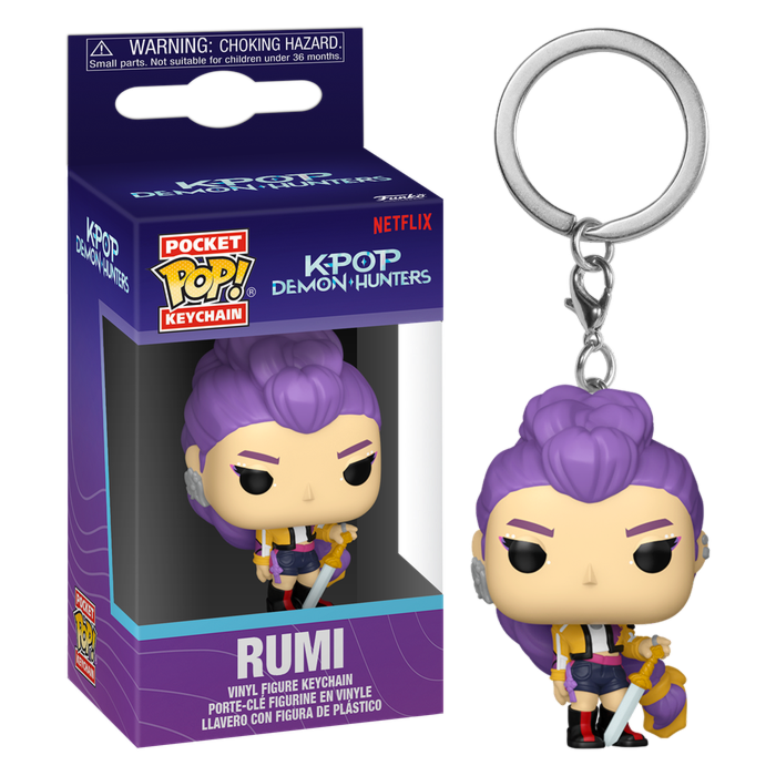 Funko Pocket Pop! Keychain - K-Pop Demon Hunters - Rumi, Mira, Zoey, Jinu & Derpy - Bundle (Set of 5) - Real Pop Mania