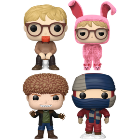 Funko Pop! A Christmas Story - Ralphie in Bunny Suit, Ralphie with Soap, Scut Farkus & Randy Parker - Bundle (Set of 4)
