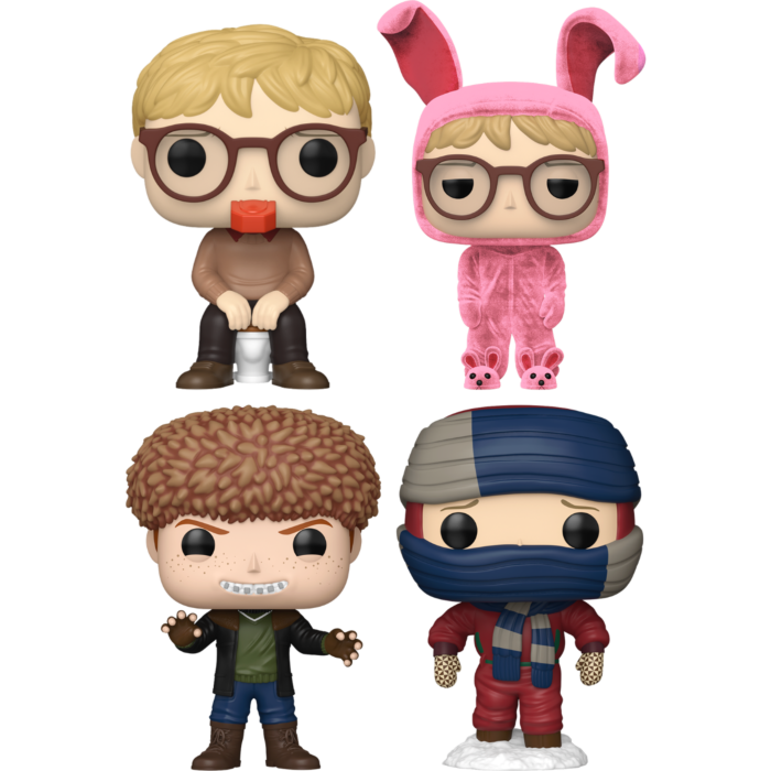 Funko Pop! A Christmas Story - Ralphie in Bunny Suit, Ralphie with Soap, Scut Farkus & Randy Parker - Bundle (Set of 4)