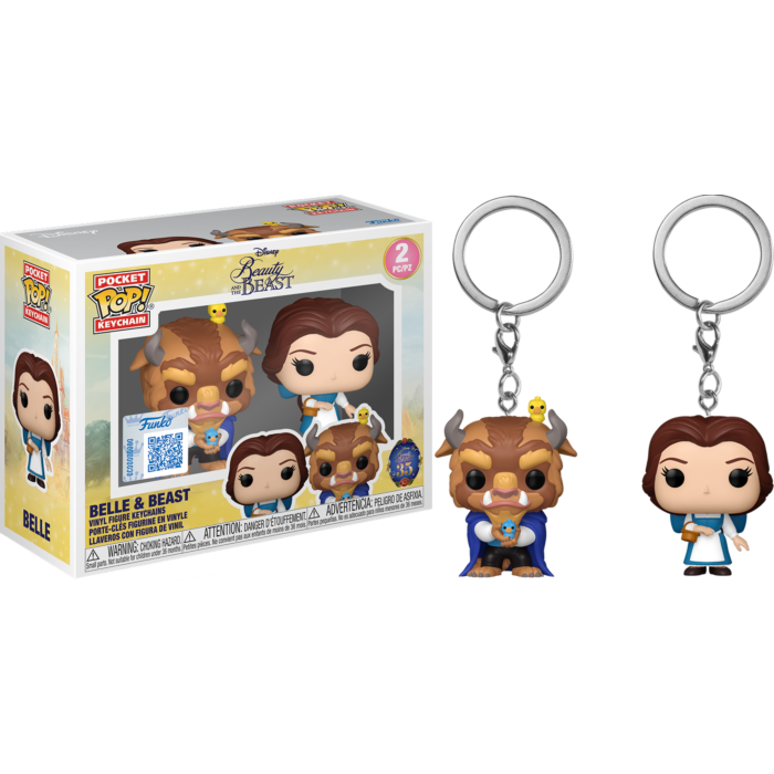 Funko Pocket Pop! Beauty and the Beast (1991) - Belle & Beast - 2-Pack