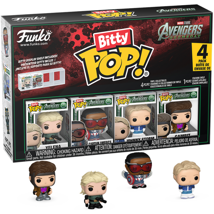 Funko Bitty Pop! Avengers: Doomsday - Yelena, Captain America, Johnny Storm & Gambit - 4-Pack
