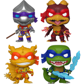 Funko Pop! Godzilla x Teenage Mutant Ninja Turtles - Leonardo, Donatello, Raphael & Michelangelo - Bundle (Set of 4) - Real Pop Mania