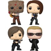 Funko Pop! Resident Evil - Chainsaw Villager, Jill Valentine, Leon S. Kennedy & Albert Wesker - Bundle (Set of 4)