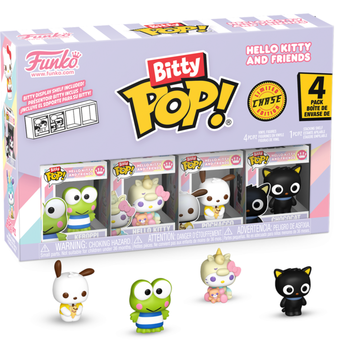 Funko Pop! Sanrio - Keroppi, Hello Kitty (Unicorn), Pochacco & Mystery Chase Bitty - 4 Pack