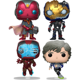 Funko Pop! Avengers - Iron Man, Quicksilver, Ultron & Vision Infinity Saga - Bundle (Set of 4) - Real Pop Mania