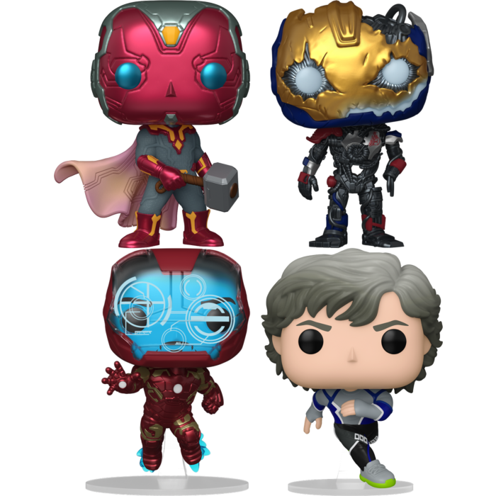 Funko Pop! Avengers - Iron Man, Quicksilver, Ultron & Vision Infinity Saga - Bundle (Set of 4) - Real Pop Mania