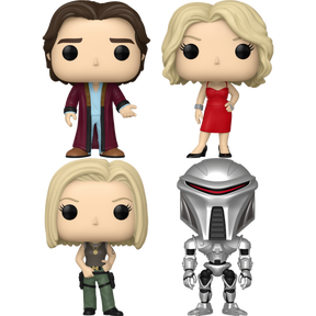 Funko Pop! Battlestar Galactica (2004) - Cyclon, Gaius Baltar, Kara Thrace & Six - Bundle (Set of 4)