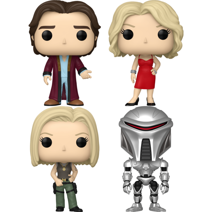 Funko Pop! Battlestar Galactica (2004) - Cyclon, Gaius Baltar, Kara Thrace & Six - Bundle (Set of 4)