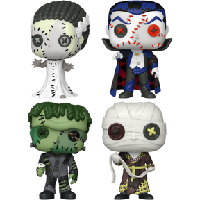Funko Pop! Universal Monsters - Patchwork Bride, Dracula, Frankenstein & Invisible Man - Bundle (Set of 4) - Real Pop Mania