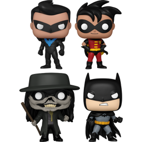 Funko Pop! The New Batman Adventures - Batman, Nightwing, Robin & Scarecrow - Bundle (Set of 4)